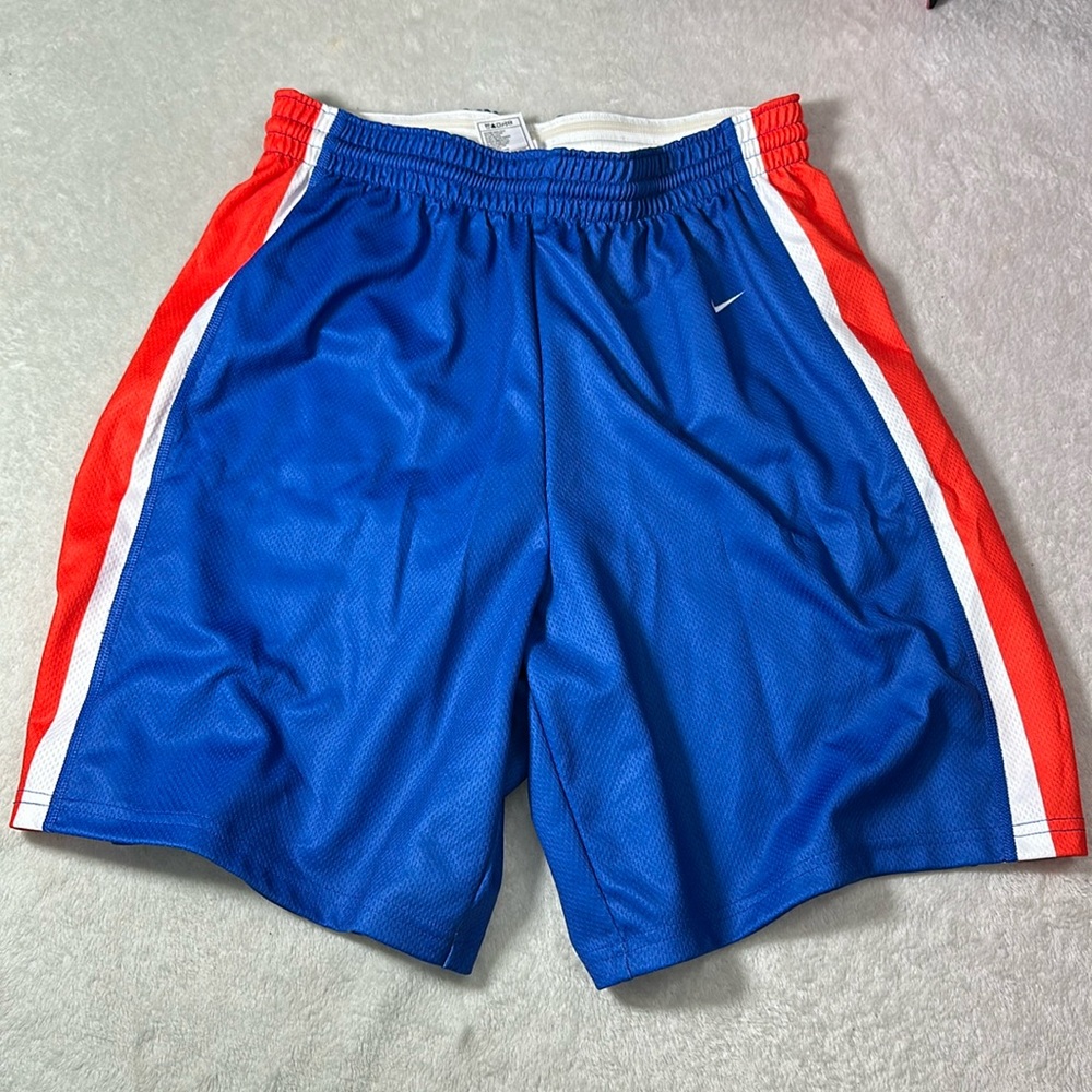 Nike Men’s U of I Basketball Shorts Size Medium Blue Orange and White